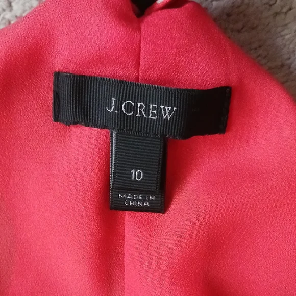 J. Crew Coral Pink Dress with Black Label - Picture 3 of 4